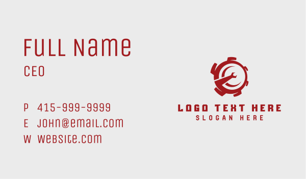 Wrench Tool Mechanic Business Card Design Image Preview