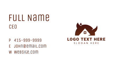 Brown Rhino House Business Card Image Preview