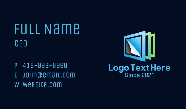 Paper Frame Pages Business Card Design Image Preview