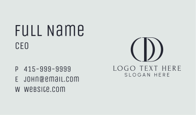 Luxury Fashion O & D  Business Card Image Preview