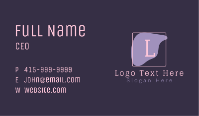 Paint Letter Square Business Card Image Preview