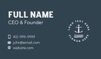 White Marine Anchor  Business Card Image Preview