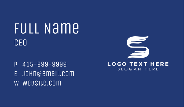 Company Wings Letter S Business Card Design Image Preview
