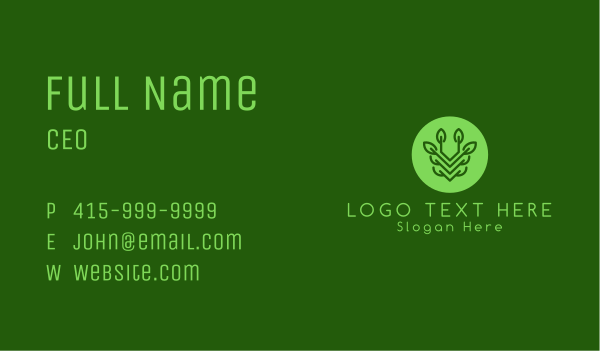 Green Natural Plant Business Card Design Image Preview
