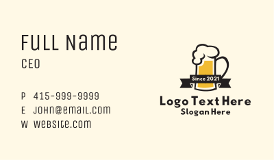 Draught Beer Pub Business Card Image Preview