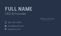 Classic Thin Wordmark Business Card Image Preview