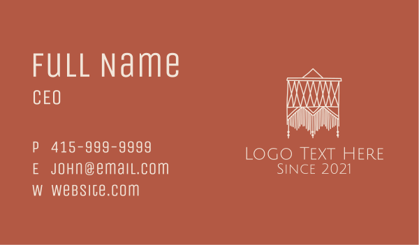 Textile Wall Decor Business Card Design Image Preview