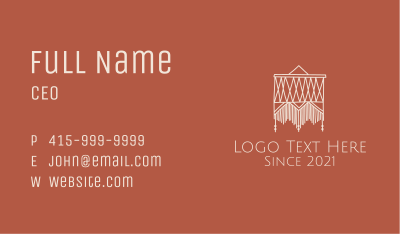Textile Wall Decor Business Card Image Preview