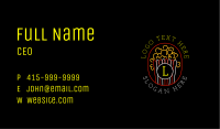 Retro Popcorn Snack Business Card Image Preview