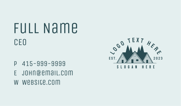 Cabin House Roofing Business Card Design Image Preview