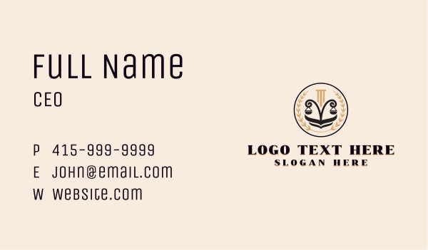 Legal Law School  Business Card Design Image Preview