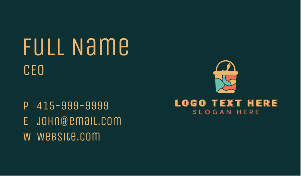 Painting Paint Bucket  Business Card Design Image Preview