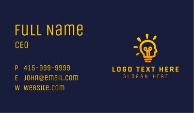Light Bulb Head Business Card Image Preview