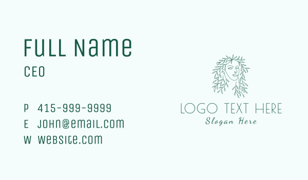 Organic Beauty Woman Business Card Design Image Preview
