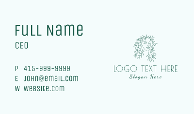 Organic Beauty Woman Business Card Image Preview