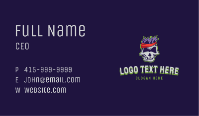 Athlete Skull Mascot Business Card Image Preview
