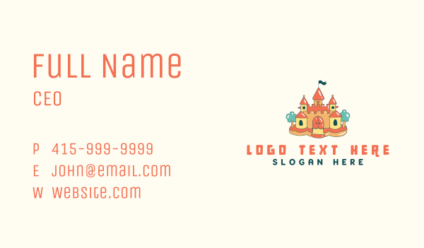 Inflatable Tree Castle Business Card Design Image Preview