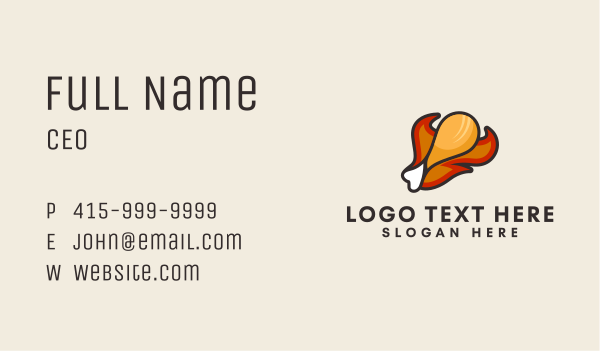 Fried Chicken Eatery  Business Card Design Image Preview