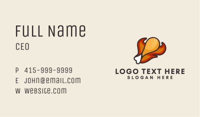 Fried Chicken Eatery  Business Card Image Preview