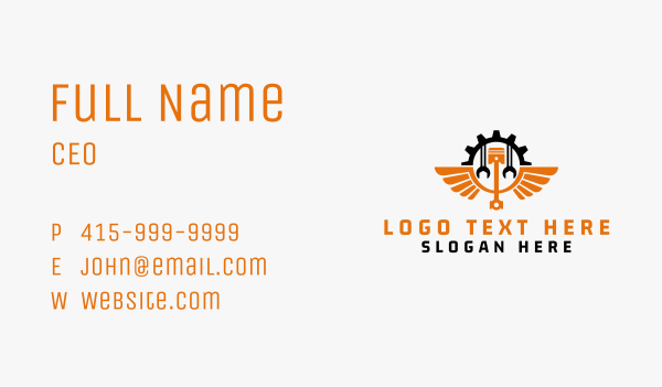 Cog Tools Wings Business Card Design Image Preview