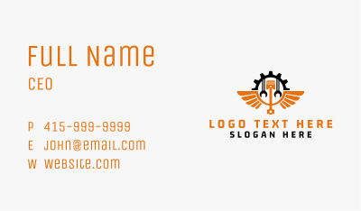 Cog Tools Wings Business Card Image Preview