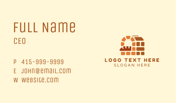 Brick Oven Bread Baking Business Card Design Image Preview