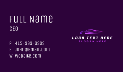 Fast Auto Roadster Business Card Image Preview