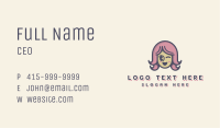 Pink Female Doll Business Card Image Preview