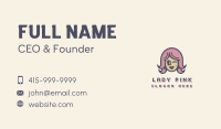 Pink Female Doll Business Card Image Preview