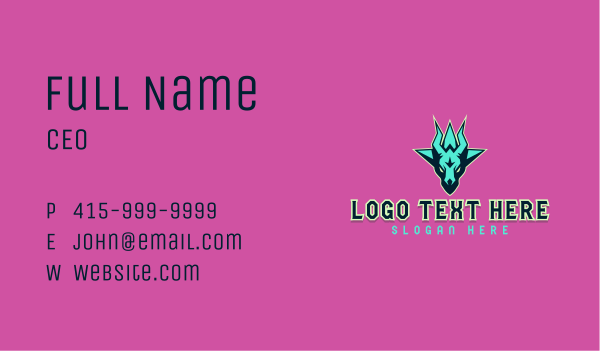 Horn Dragon Mascot Business Card Design Image Preview