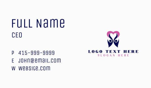Heart Orphanage Organization Business Card Design Image Preview