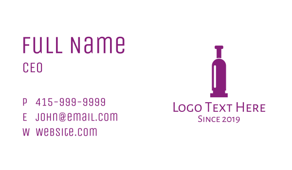 Purple Bullet Wine Business Card Design Image Preview