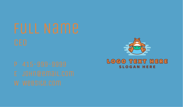 Lifebuoy Bear Sunglass Business Card Design Image Preview