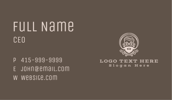 Beard Mustache Hipster Business Card Design Image Preview