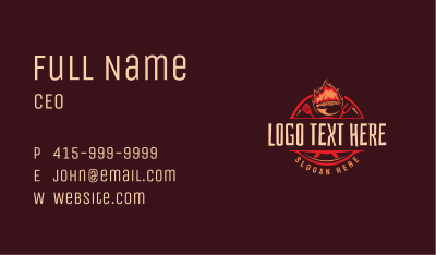 Hot Grill Barbeque Business Card Image Preview