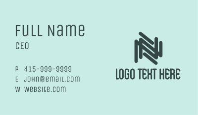 Modern Letter N Company  Business Card