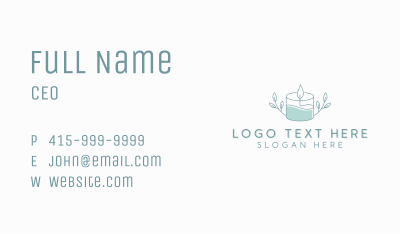 Spa Candlelight Decor Business Card Image Preview