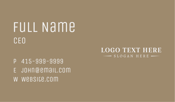 Luxury Enterprise Wordmark Business Card Design Image Preview