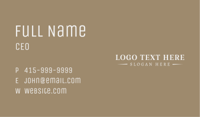 Luxury Enterprise Wordmark Business Card Image Preview