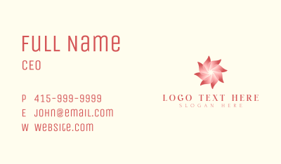 Radial Flower Petal Business Card Image Preview