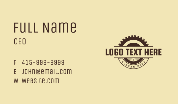 Industrial Circular Saw Business Card Design Image Preview