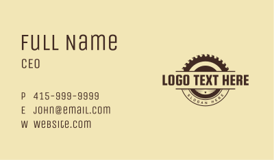 Industrial Circular Saw Business Card Image Preview