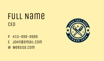 Blue Wrench Plumbing  Business Card Image Preview