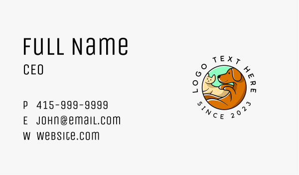 Dog Cat Animal Veterinary Business Card Design Image Preview