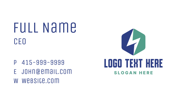Thunderbolt Electronics Company Business Card Design Image Preview