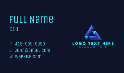 Professional Geometric Triangle Business Card Image Preview