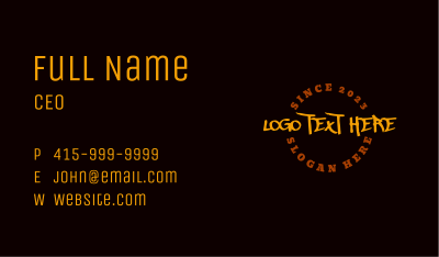 Graffiti Streetwear Wordmark Business Card Image Preview