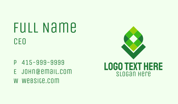 Digital Tech Leaf Business Card Design Image Preview