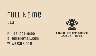 Tree Book Library Business Card Image Preview