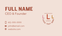 Simple Business Lettermark Business Card Image Preview